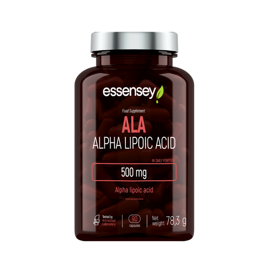 Essensey Alfa liposkābe / Alpha-lipoic acid (90 kapsulas)