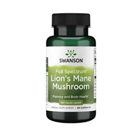 Swanson Full Spectrum Lion's Mane Mushroom, 500mg - 60 capsules