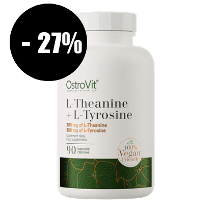 OstroVit Theanine Tyrosine / Teaninas ir Tirozinas – 90 kapsulių
