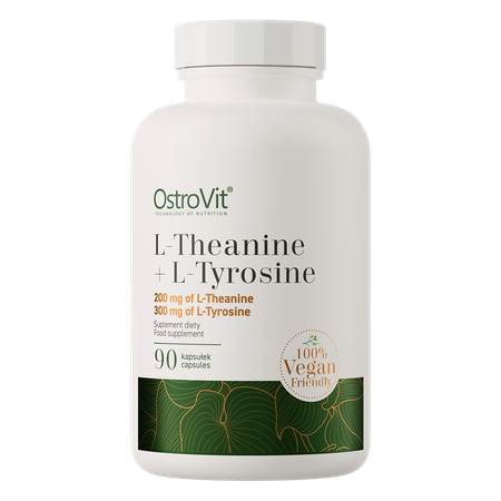 OstroVit Theanine Tyrosine / Teaninas ir Tirozinas – 90 kapsulių
