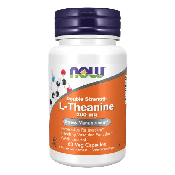 NOW Foods L-Theanine 100mg for Relaxation, Alertness and Concentration (90 Capsules)