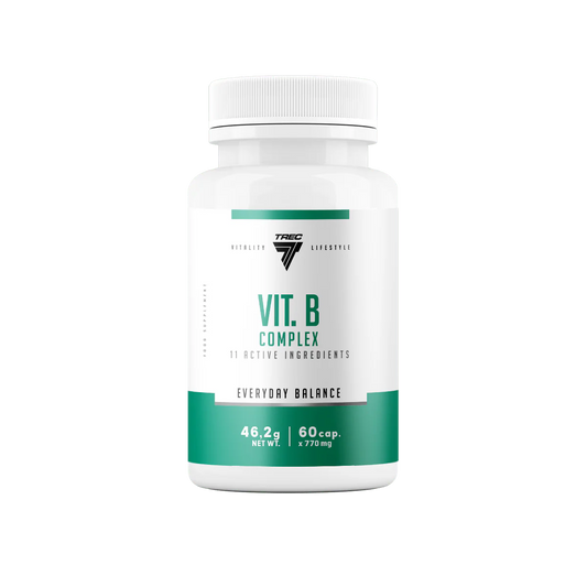 TREC Vitality B vitamīnu komplekss vielmaiņai, nerviem un imunitātei (60 kapsulas)