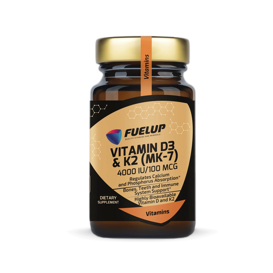 Fuel Up D3 4000 IU + K2 Vitamin (MK-7) (120 Capsules)